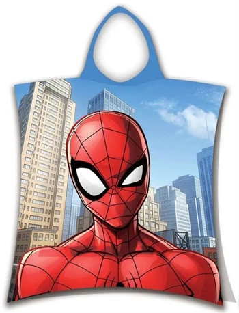 Billede af Badeponcho - Børnehåndklæde - Spiderman Jump- 50x115 cm - 100% Bomuld